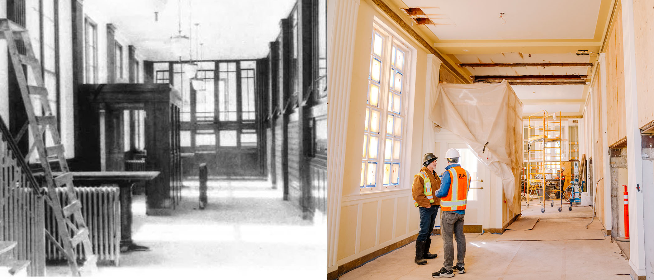 hotel-lobby-then-and-now Post office lobby then and now under renovation