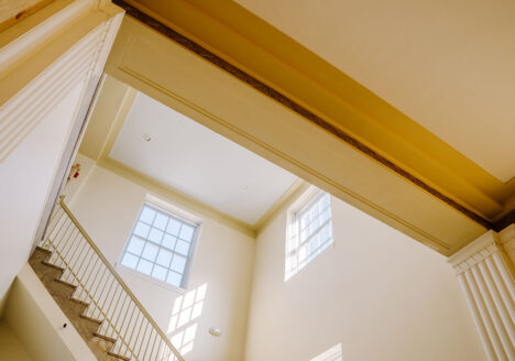 Hotel staircase and trim details